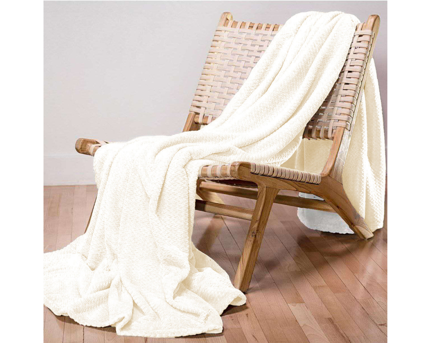 PLAID IN MORBIDA E CALDA FLANELLA CORAL PANNA 200X220