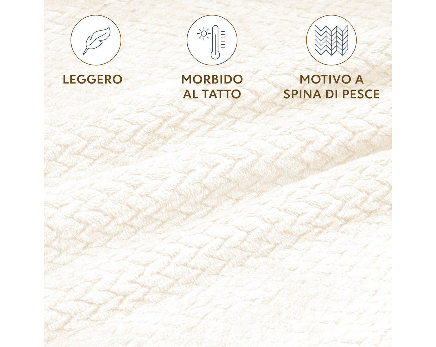 PLAID IN MORBIDA E CALDA FLANELLA CORAL PANNA 200X220