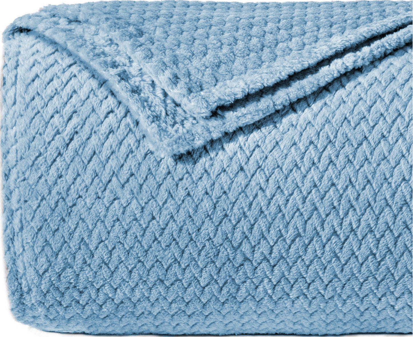 PLAID IN MORBIDA E CALDA FLANELLA CORAL AZZURRO 160X200