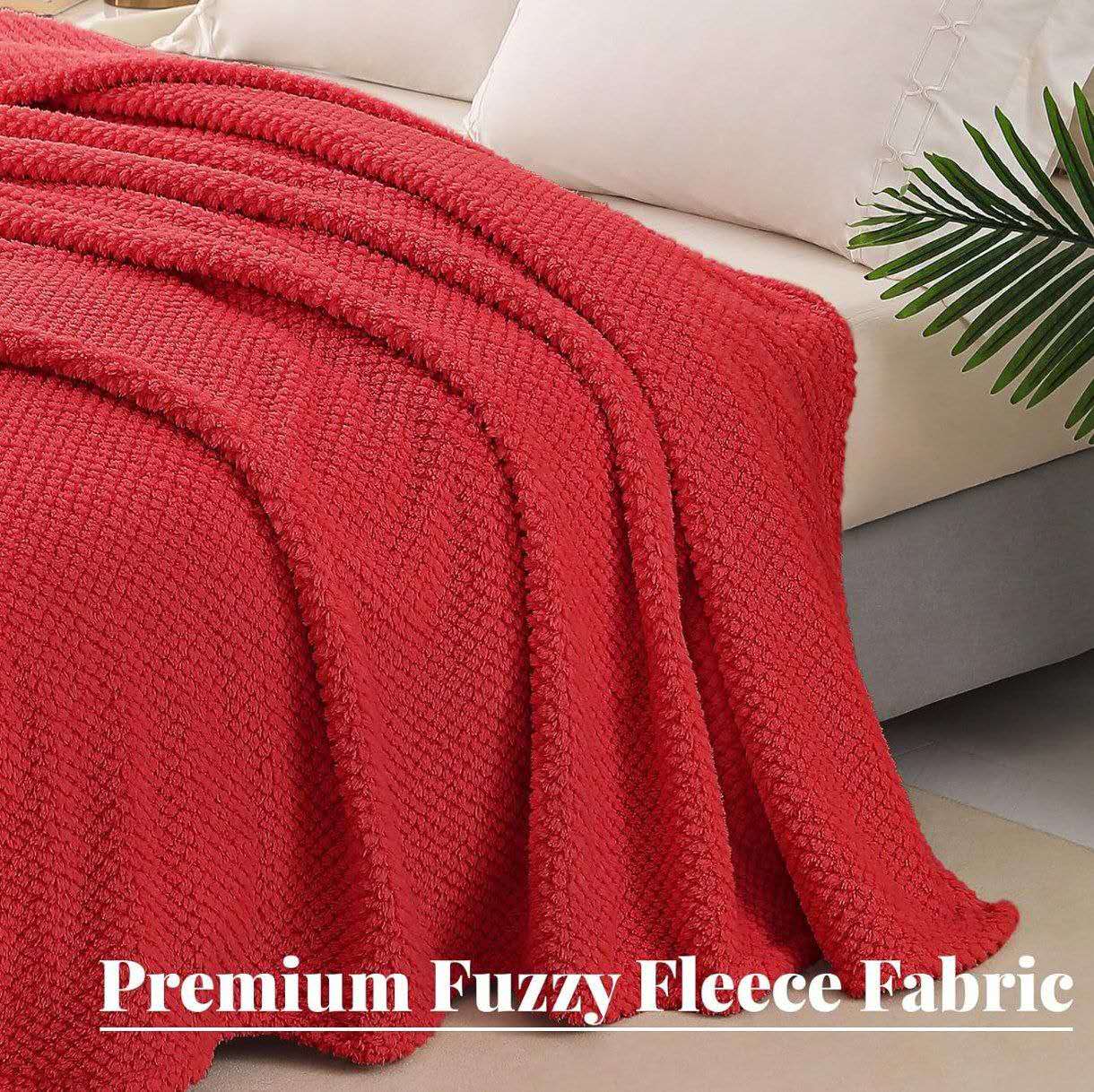 PLAID IN MORBIDA E CALDA FLANELLA CORAL ROSSO 160X200