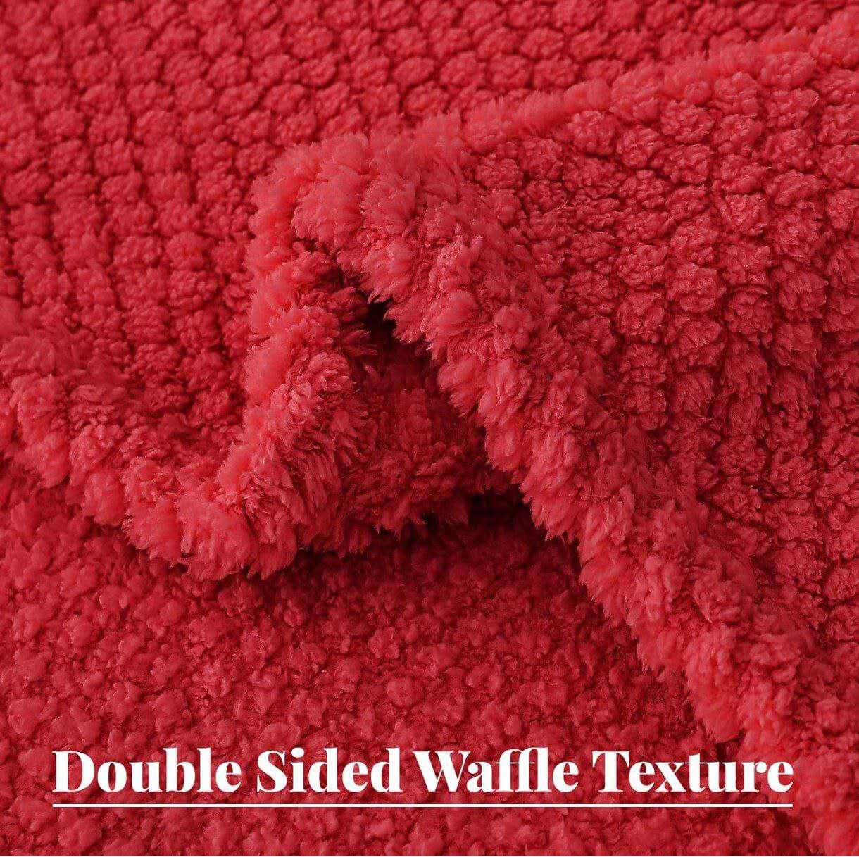PLAID IN MORBIDA E CALDA FLANELLA CORAL ROSSO 160X200