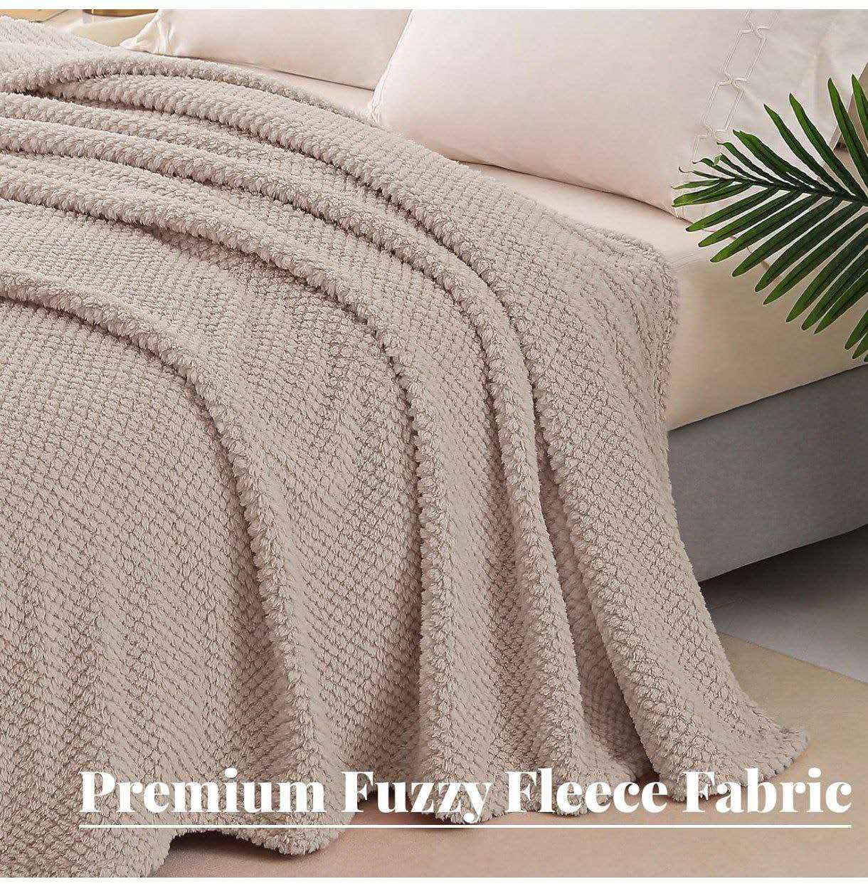 PLAID IN MORBIDA E CALDA FLANELLA CORAL BEIGE 200X220